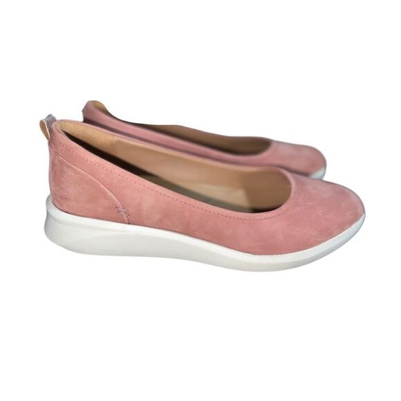 Womens Clarks Un Rio Vibe Wedge Slip On Size 7 Rose Pink Suede Comfort Slide - Picture 3 of 16